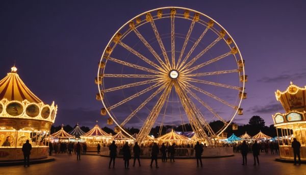 Ambiance magique pour votre fête foraine avec une grande roue déco
